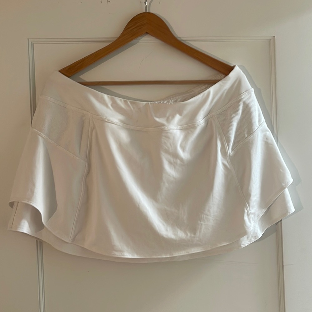 Athleta tennis skirt white womens XL